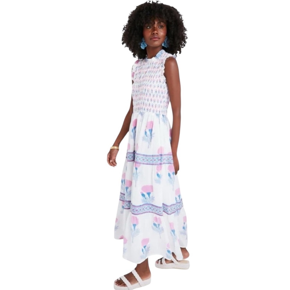 NEW Tuckernuck x Oliphant Sleeveless Smocked Maxi. Aptos Blue. S. NWT.